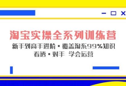 淘宝实操全系列训练营 新手到高手进阶·覆盖·99%知识 看透·对手 学会运营-创艺项目网