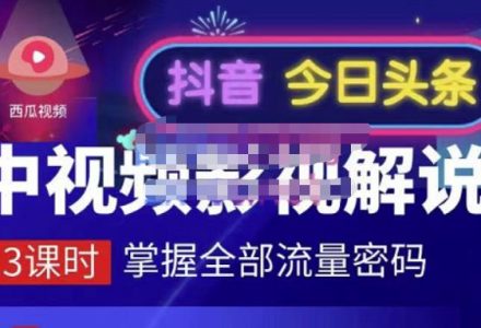 嚴如意·中视频影视解说—掌握流量密码，自媒体运营创收，批量运营账号-创艺项目网