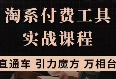 淘系付费工具实战课程【直通车、引力魔方】战略优化，实操演练（价值1299）-创艺项目网