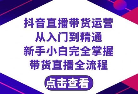 抖音直播带货 运营从入门到精通，新手完全掌握带货直播全流程（23节）-创艺项目网