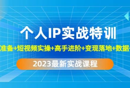 2023个人IP实战特训：基础准备 短视频实操 高手进阶 变现落地 数据 电商-创艺项目网