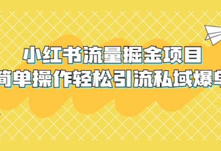 外面收费398小红书流量掘金项目，简单操作轻松引流私域爆单-创艺项目网