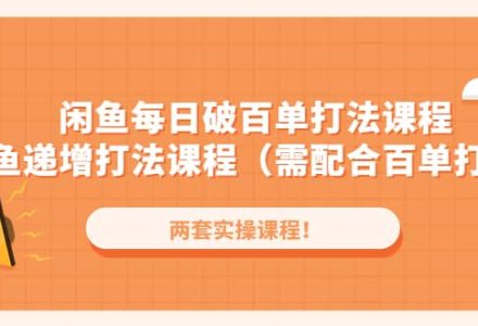 闲鱼每日破百单打法实操课程 闲鱼递增打法课程（需配合百单打法）-创艺项目网