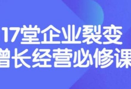 《盈利增长17堂必修课》企业裂变增长的经营智慧，带你了解增长的本质-创艺项目网