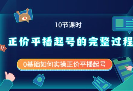 正价平播起号的完整过程：0基础如何实操正价平播起号（10节课时）-创艺项目网