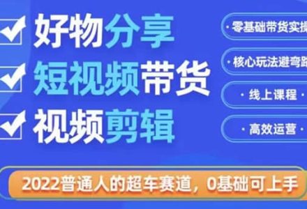 2022普通人的超车赛道「好物分享短视频带货」利用业余时间赚钱（价值398）-创艺项目网