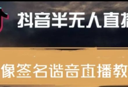 最近火爆的抖音头像签名设计半无人直播直播项目：直播教程 素材 直播话术-创艺项目网