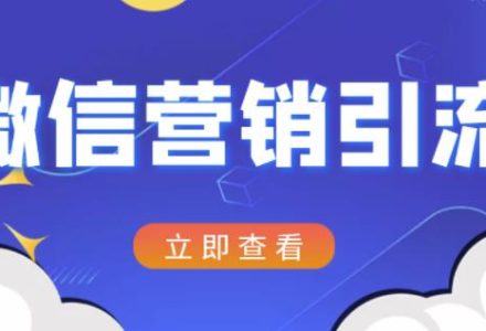 微信营销策划引流系列课程，每天引流100精准粉-创艺项目网