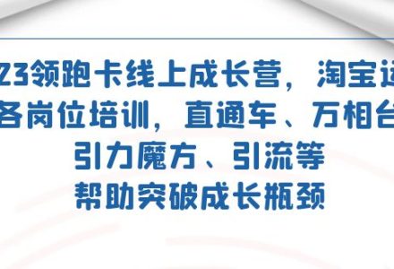 2023领跑·卡 线上成长营 淘宝运营各岗位培训 直通车 万相台 引力魔方 引流-创艺项目网