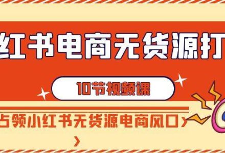 小红书电商-无货源打卡，抢先占领小红书无货源电商风口（10节课）-创艺项目网