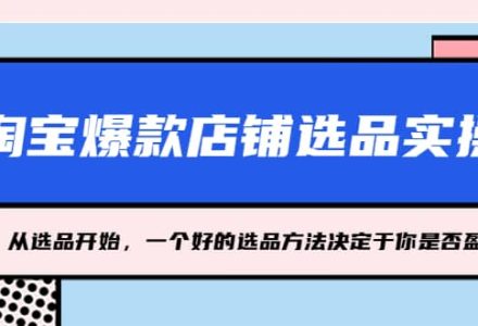 淘宝爆款店铺选品实操，2023从选品开始，一个好的选品方法决定于你是否盈利-创艺项目网