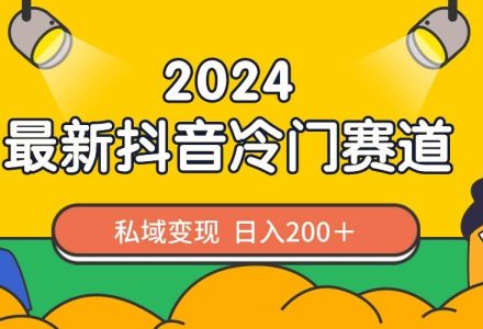 2024抖音最新冷门赛道，私域变现轻松日入200＋，作品制作简单，流量爆炸-创艺项目网