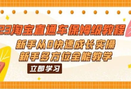 2023淘宝直通车保姆级教程：新手从0快速成长实操，新手多方位全能教学-创艺项目网