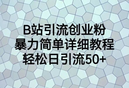 B站引流创业粉，暴力简单详细教程，轻松日引流50-创艺项目网