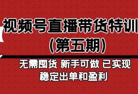 视频号直播带货特训营（第五期）无需囤货 新手可做 已实现稳定出单和盈利-创艺项目网