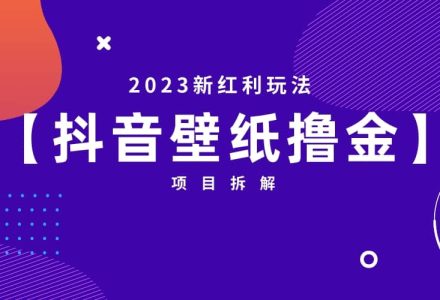 2023新红利玩法：抖音壁纸撸金项目-创艺项目网