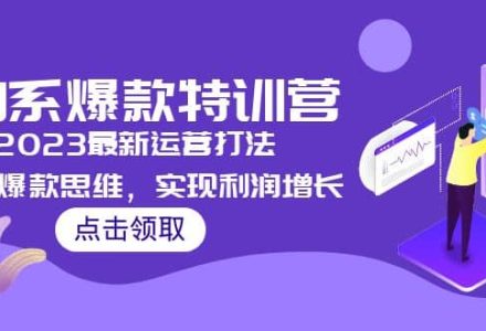 2023淘系爆款特训营，2023最新运营打法，学习爆款思维，实现利润增长-创艺项目网