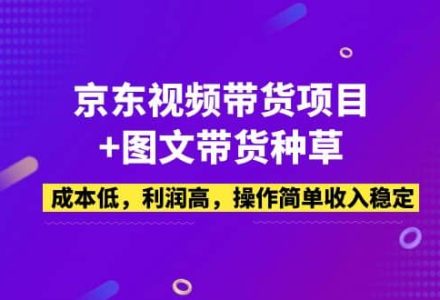 京东视频带货项目 图文带货种草，成本低，利润高，操作简单收入稳定-创艺项目网