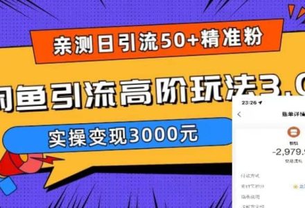 实测日引50 精准粉，闲鱼引流高阶玩法3.0，实操变现3000元-创艺项目网