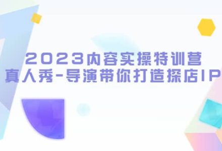 2023内容实操特训营，真人秀-导演带你打造探店IP-创艺项目网