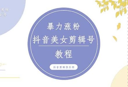 抖音快手暴力涨粉美女混剪视频教程 百分百过原创图片教程 附带违规申诉方法-创艺项目网