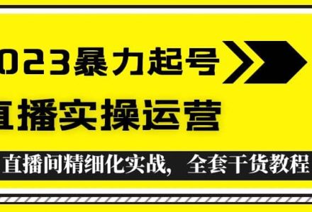 2023暴力起号 直播实操运营，全套直播间精细化实战，全套干货教程-创艺项目网