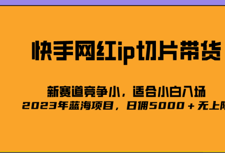 2023爆火的快手网红IP切片，号称日佣5000＋的蓝海项目，二驴的独家授权-创艺项目网