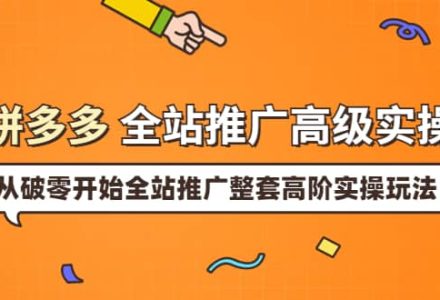 拼多多全站推广高级实操：从破零开始全站推广整套高阶实操玩法-创艺项目网