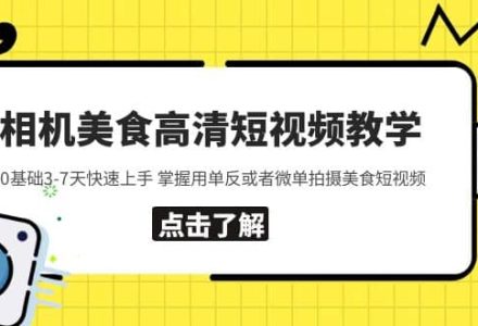 相机美食高清短视频教学 0基础3-7天快速上手 掌握用单反或者微单拍摄美食-创艺项目网