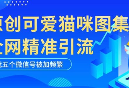 黑科技纯原创可爱猫咪图片，全网精准引流，实操5个VX号被加频繁-创艺项目网