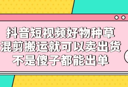 抖音短视频好物种草，混剪搬运就可以卖出货，不是傻子都能出单-创艺项目网