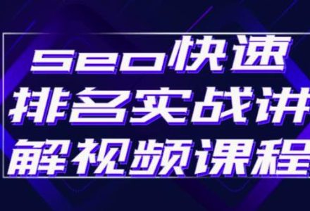 seo快速排名实战讲解视频课程，揭秘seo快排原理-创艺项目网