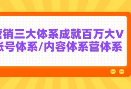 7天线上营销系统课第二十期，营销三大体系成就百万大V-创艺项目网