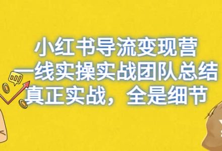 小红书导流变现营，一线实战团队总结，真正实战，全是细节，全平台适用-创艺项目网