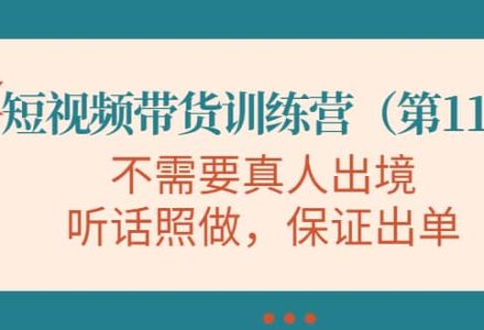 短视频带货训练营（第11期），不需要真人出境，听话照做，保证出单-创艺项目网