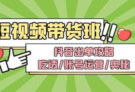 短视频带货内训营：抖音出单攻略，吃透/账号运营/奥秘，轻松带货-创艺项目网