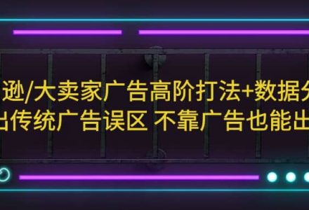 亚马逊/大卖家广告高阶打法 数据分析，走出传统广告误区 不靠广告也能出单-创艺项目网