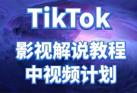 外面收费2980元的TikTok影视解说、中视频教程-创艺项目网