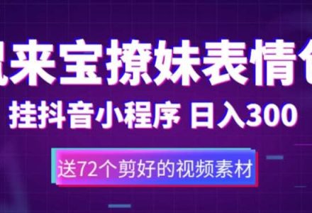 鼠来宝撩妹表情包，通过抖音小程序变现，日入300 （包含72个动画视频素材）-创艺项目网