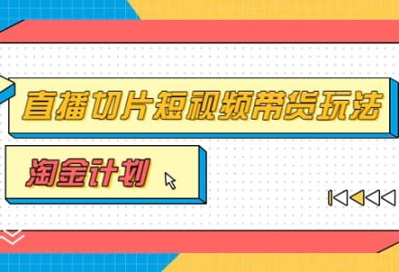 淘金之路第十期实战训练营【直播切片】，小杨哥直播切片短视频带货玩法-创艺项目网