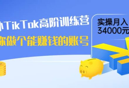 海外TikTok高阶训练营：教你做个能赚钱的账号，实操月入34000元！-创艺项目网