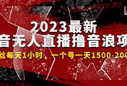 2023最新抖音无人直播撸音浪项目，0粉丝每天1小时，一个号一天1500-2000元-创艺项目网