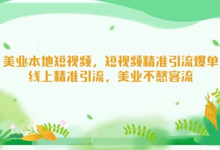 美业本地短视频，短视频精准引流爆单，线上精准引流，美业不愁客流-创艺项目网