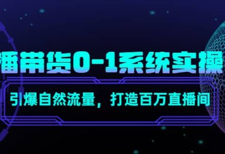 直播带货0-1系统实操课，引爆自然流量，打造百万直播间-创艺项目网