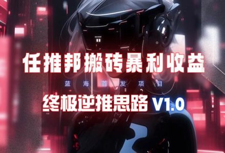 【限时蓝海】任推邦搬砖暴利吃收益_终极逆推思路V1.0-创艺项目网