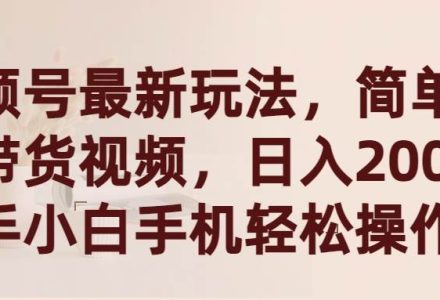 视频号最新玩法，简单搬运带货视频，日入2000+，新手小白手机轻松操作-创艺项目网