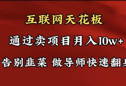 导师训练营互联网的天花板，让你告别韭菜，通过卖项目月入10w+，一定要…-创艺项目网