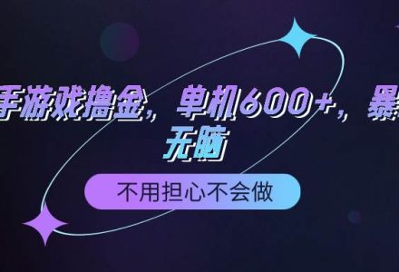 快手游戏100%转化撸金，单机600+，不用担心不会做-创艺项目网