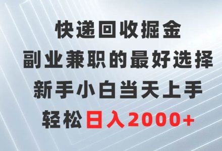 快递回收掘金，副业兼职的最好选择，新手小白当天上手，轻松日入2000+-创艺项目网