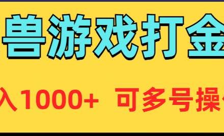 魔兽美服全自动打金币，日入1000+ 可多号操作-创艺项目网